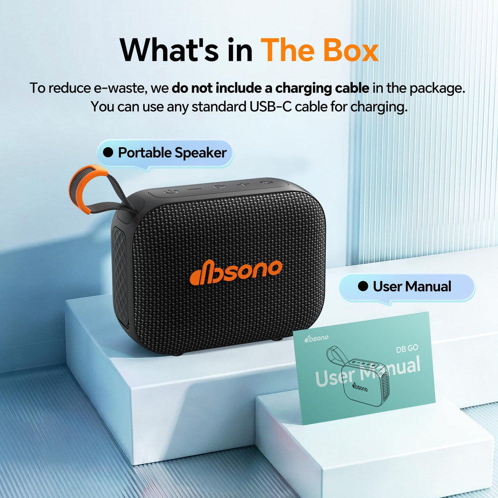 Portable Bluetooth Speaker Line-in Support: IPX5 Waterproof, Black | Up to 24H Playtime, HD Sound, TWS Pairing, LED Light, Outdoor Speaker for Beach, Pool, Travel, School Supplies for Adult Teen