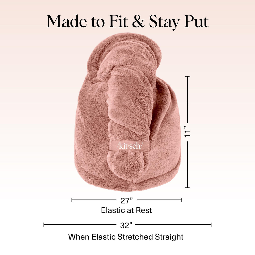 Kitsch XL Microfiber Hair Towel Wrap for Women - Terracotta