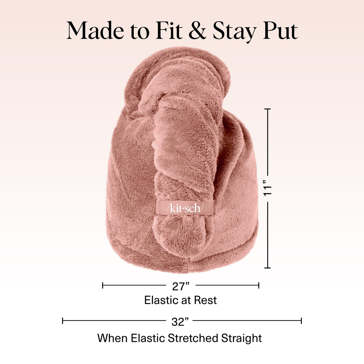 Kitsch XL Microfiber Hair Towel Wrap for Women - Terracotta