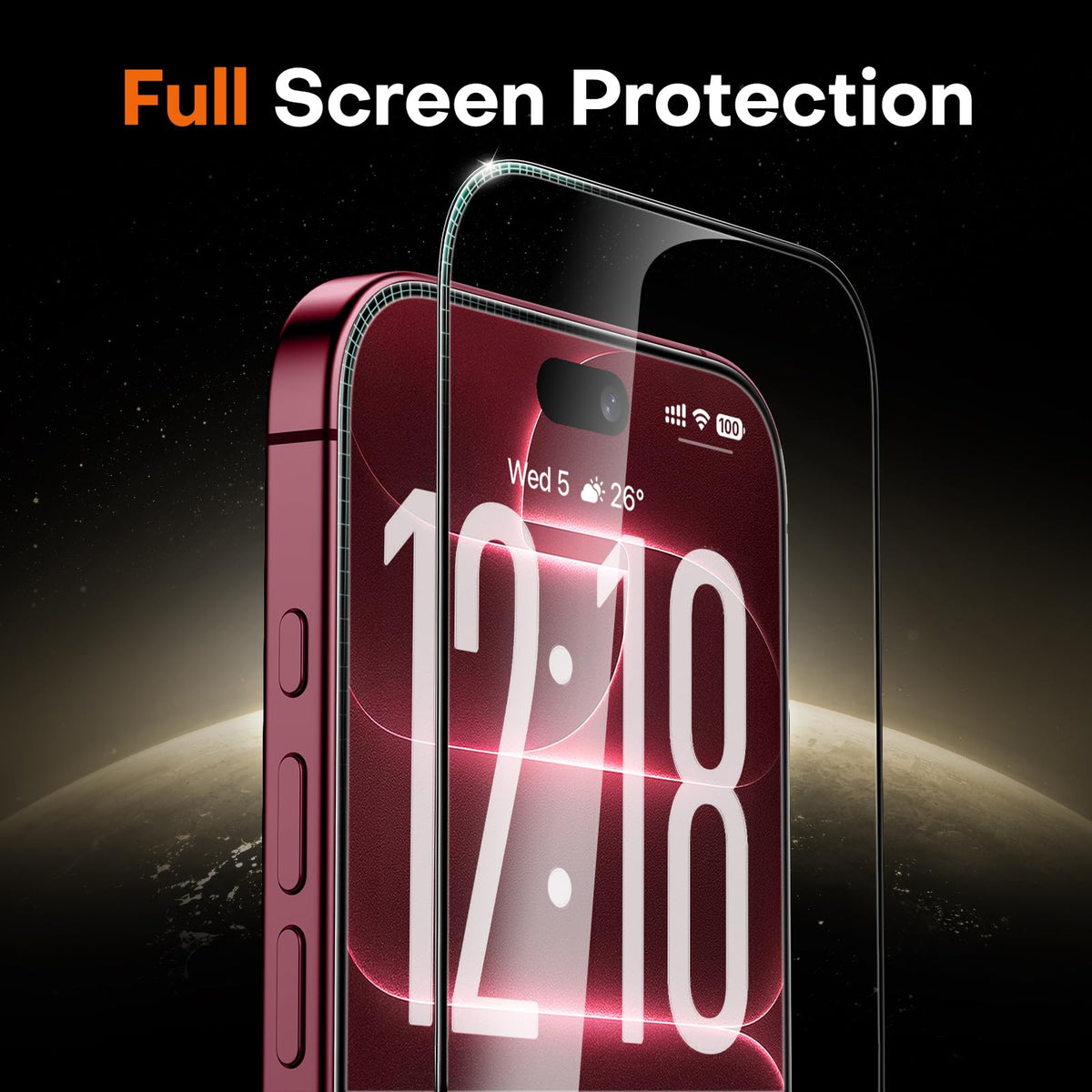 TOCOL for iPhone 18 Pro Screen Protector, Easy Installation | Bubble-Free, 9H+ Tempered Glass, 8FT Military Grade Shatterproof, Anti-Scratch, Case Friendly HD Clear 6.3" 2 Pack