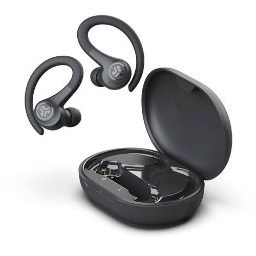 JLab, Go Sport+, True Wireless Workout Earbuds, Bluetooth Sport Earbuds, Clear Calling, Graphite
