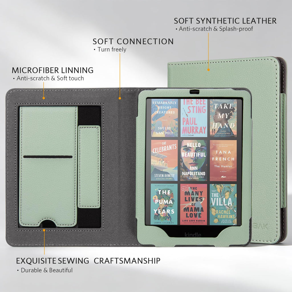 CoBak Case for 7"/6.8" Kindle Paperwhite 13/12th Gen &Kindle Colorsoft 2026 | for Signature Edition (2026/2024), Foldable Kickstand, Card Slot, Hand Strap, Auto Sleep/Wake, PU Leather Stand Cover