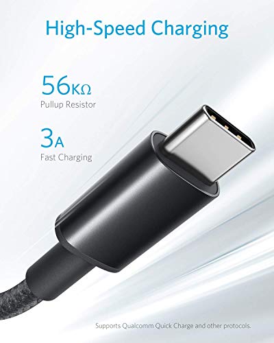 Anker USB A to USB C Cable, USB to USB C Cable(2Pack,3ft,Black) | For iPhone 17 Series, Samsung Galaxy S10 / S10+, LG V30, Beats Fit Pro, and More