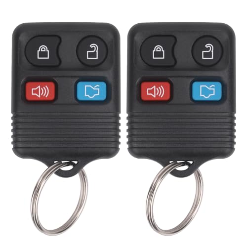 Vurkcy Keyless Entry Remote Key Fob Compatible with Ford Escape Explorer Expedition Focus Fusion Mustang Taurus, Lincoln, Mercury, Mazda, Replacement for CWTWB1U345, 4 Button (Pack of 2)