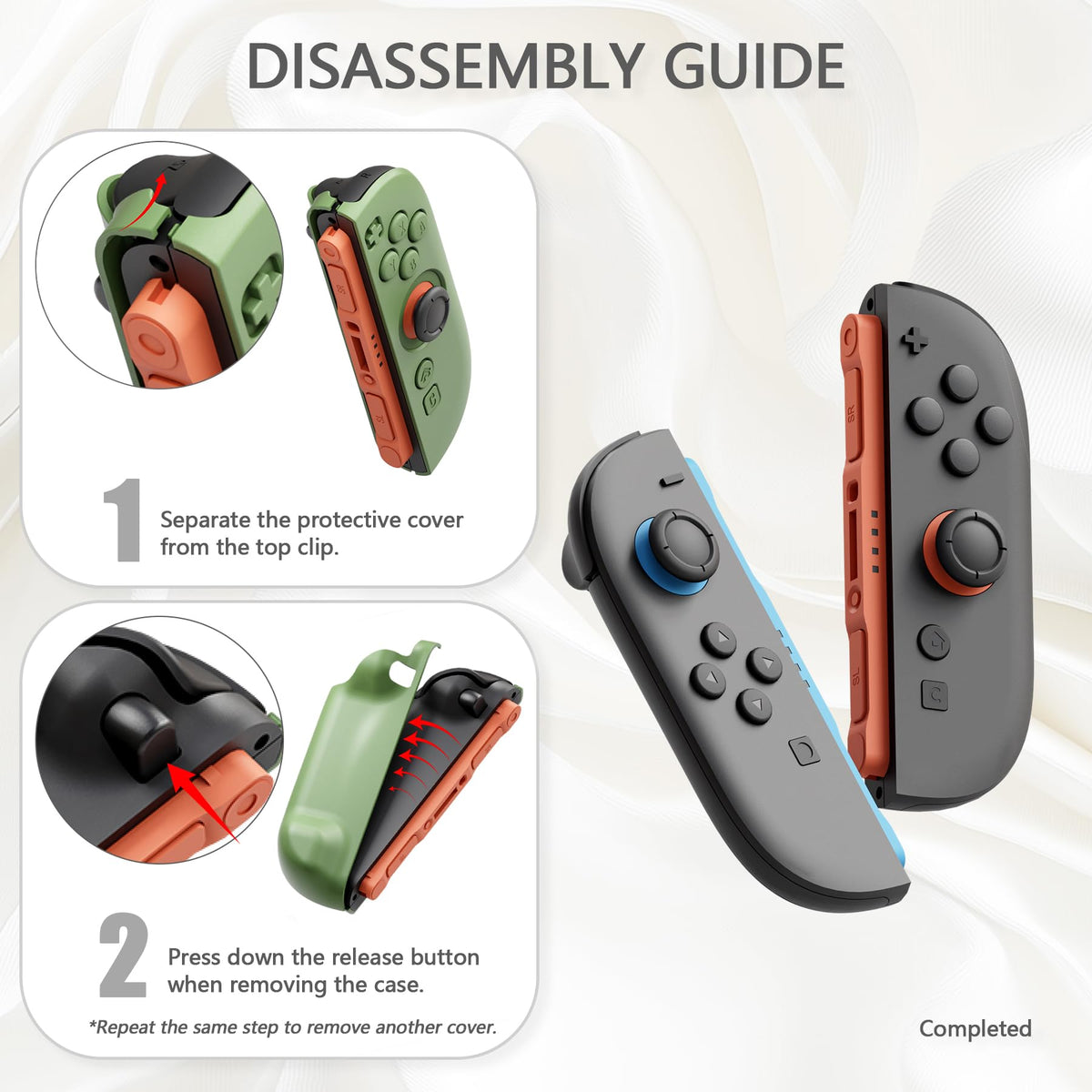 PlayVital Hard Case for Nintendo Switch 2 with Extra Stand & Thumb Grip Caps | Split Design, Dockable Protective Full-Body Shell Cover for Nintendo Switch 2 | Solid Color Series, Matcha Green