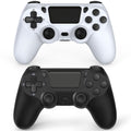 Wuthur 2 Pack Wireless Controller Compatible with PS4 / Pro/Slim (Black & White)