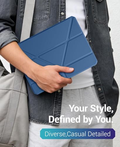 CoBak Case for iPad (A16) 11th Generation, iPad 10th Gen Cover,Dark Blue | Protective Multi-Angle Stand Cover with Portrait Mode, Pencil Holder, Auto Wake/Sleep, Case for iPad 11/10.9 Inches 2025/2022