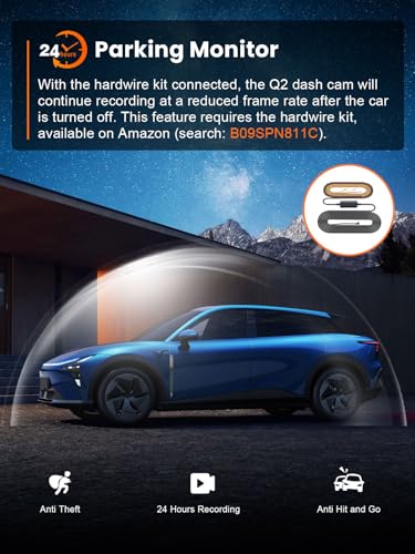 galphi 4K Dash Cam Front, 5GHz WiFi, 32GB Card Included, Mini Dashcam | Screen-Free, APP Control, 160° Wide Angle, G-Sensor, Loop Recording, 24H Parking Monitor, Night Vision, Easy Install