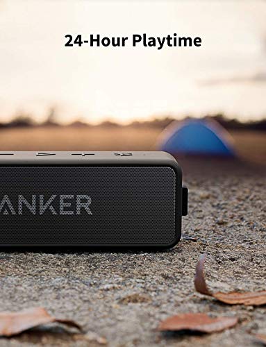 Anker soundcore 2 Portable Bluetooth Speaker, 24-Hour Playtime, IPX7 | 12W Stereo Sound, Wireless Stereo Pairing, Bluetooth 6, Bassup, Wireless Speaker for Home, Shower, Outdoors, Travel, Camping