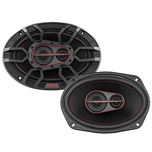 DS18 G6.9Xi GEN-X 6x9 3-Way Coaxial Speakers 180 Watts 4-Ohm with Mylar Dome Tweeters - Grill Included - Full Range Speaker Great for Car Stereo Sound System - Pair