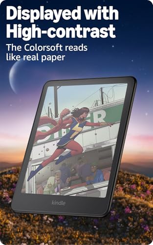 Like-New Amazon Kindle Colorsoft Signature Edition 32GB (newest model) – With color display, auto-adjusting front light, wireless charging, and long battery life - Metallic Black