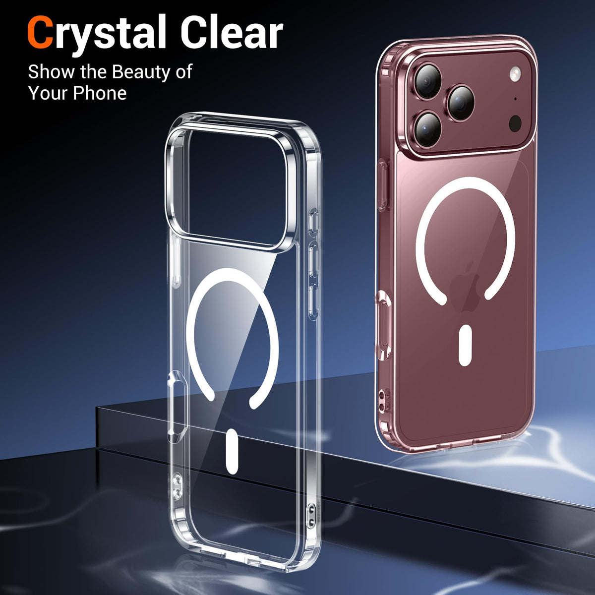 Temdan for iPhone 18 Pro Max Case/iPhone 17 Pro Max Case Clear | Compatible with Magsafe, Screen Protector, Military-Grade Protection, Shockproof Slim Magnetic Phone Case,6.9"