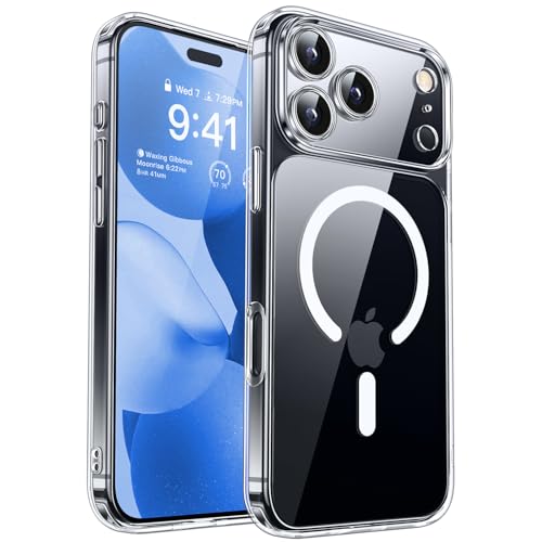 CANSHN Magnetic Shockproof for iPhone 18 Pro Case, Clear | Full Camera Protection, Compatible with MagSafe, Crystal Clear, Military-Grade Protection, Scratch Resistant, Slim Fit