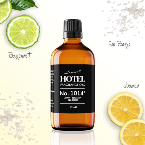 AirScent Hotel Diffuser Oil No. 1014 - Iconic 5-Star Hotel Blend - 10 mL | Lemon Bergamot Sea Breeze - Coastal Hotel Scent - Fragrance Oil for Ultrasonic and Waterless Diffusers and Crafting