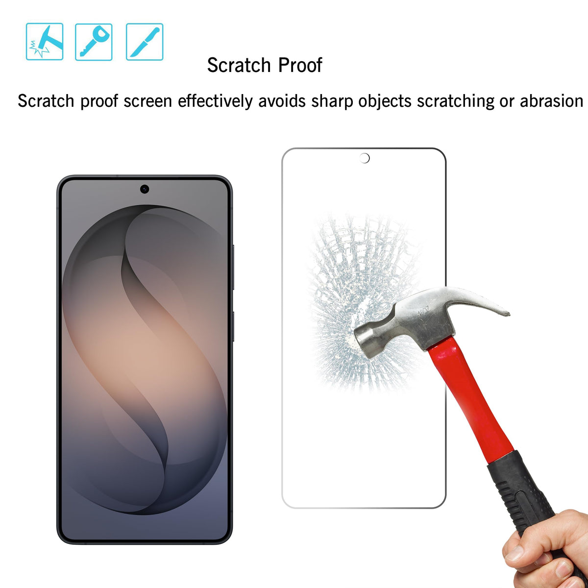 Ailun Screen Protector + Camera Lens Protector for Galaxy S26 Ultra | 3+2 Pack, 6.9 Inch, Tempered Glass, Fingerprint Unlock, 0.25mm Ultra Clear, Case Friendly