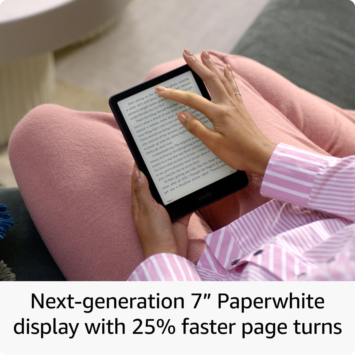 Amazon Kindle Paperwhite Bundle: Includes, Amazon Kindle Paperwhite Signature Edition 32GB | Black, Premium Leather Cover | Walnut & Wireless Charging Dock