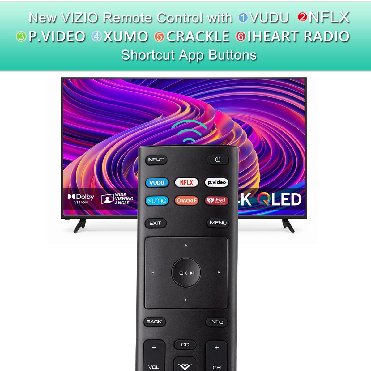 Universal for VIZIO Smart TV Remote Control Replacement XRT136