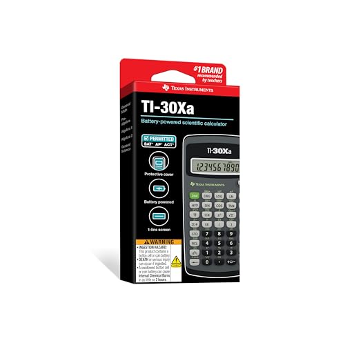 Texas Instruments TI-30Xa Scientific Calculator | Basic, battery-operated; One-line display for general Math and Science