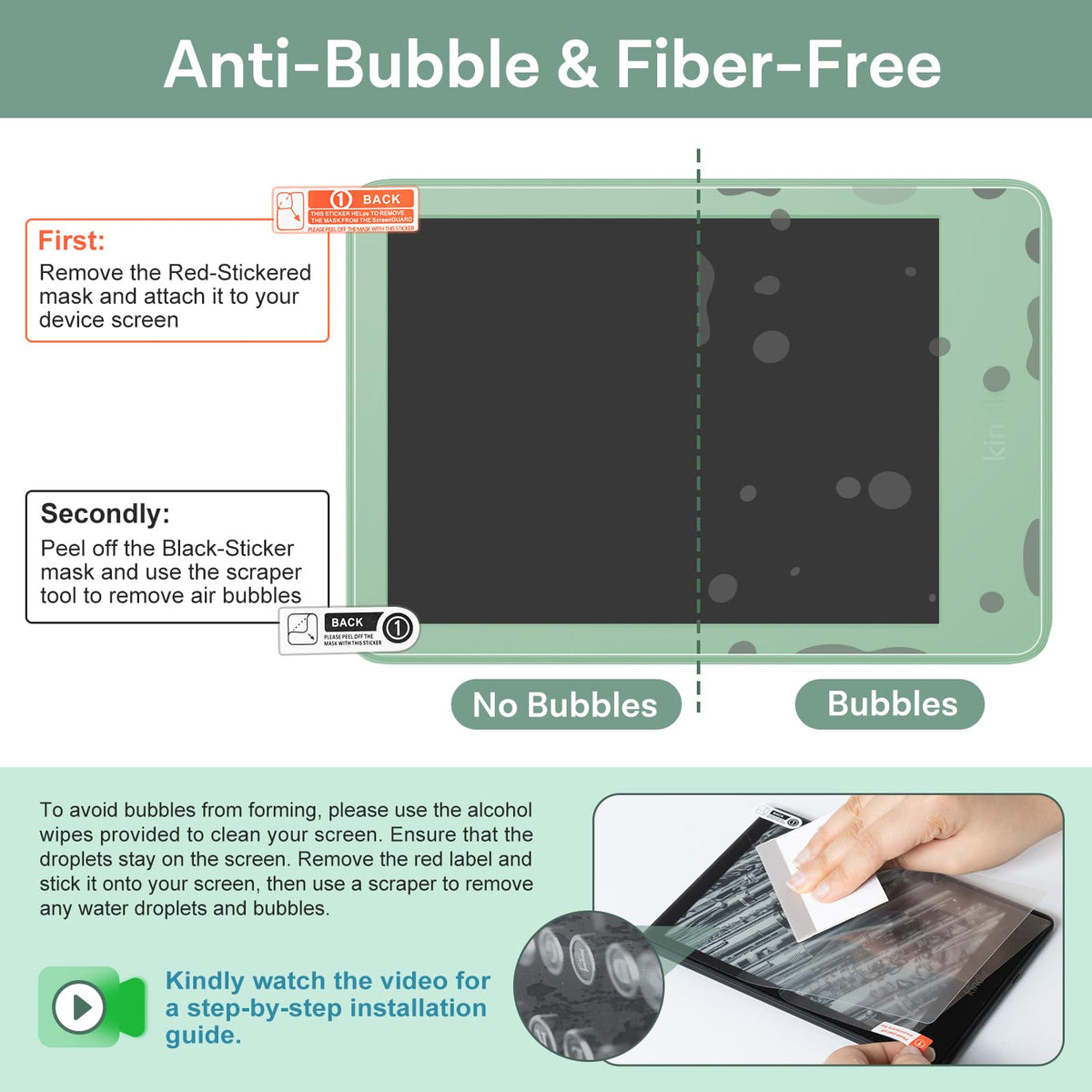 CoBak 3 PackScreen Protector for 6" Kindle 2024 and 2022 (11 Generation) | Anti-Glare Matte, High Clarity, Fingerprint Resistant, Bubble-Free, Precisely‑Cut for Kindle Accessories