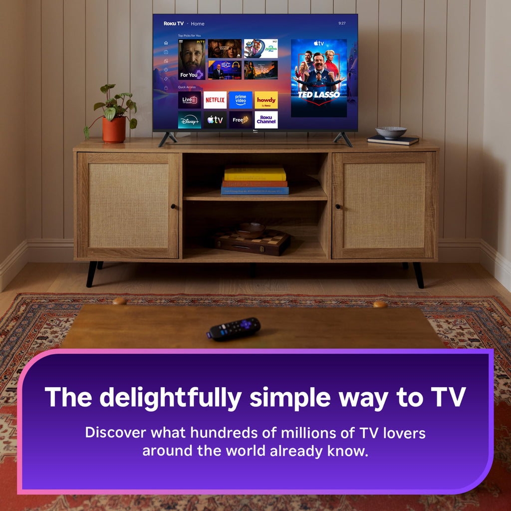 Roku 55-Inch Select Series Smart TV 2026-4K (2160p) QLED TV TV | Flat Screen QLED Television with Voice Remote, Wi-Fi & Bluetooth Headphone Mode - Streaming Live Local News, Sports, & Movies