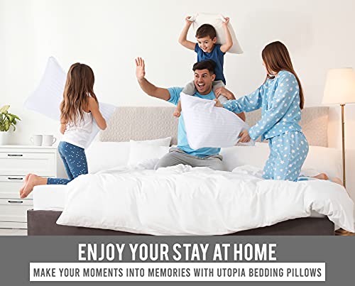 Utopia Bedding Hotel Bed Pillows for Sleeping, Pillows Queen Size Set of 2