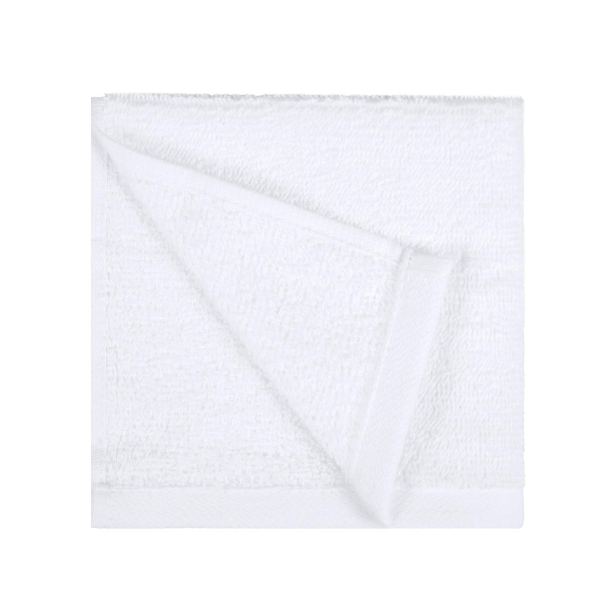 Amazon Basics Fast Drying Cotton Washcloths for Bathroom, Machine Washable, Soft and Highly Absorbent, 12 x 12 in, White, 24-Pack