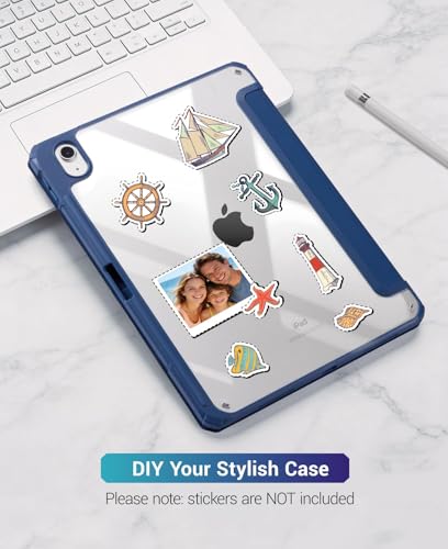 CoBak Case for iPad (A16) 11th Generation, iPad 10th Gen Cover,Dark Blue | Protective Multi-Angle Stand Cover with Portrait Mode, Pencil Holder, Auto Wake/Sleep, Case for iPad 11/10.9 Inches 2025/2022