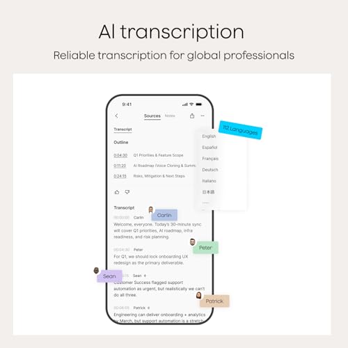 Plaud Note Pro AI Voice Recorder Transcribe & Summarize for Meetings Calls | AI Note Taker for Professionals & Teams, Productivity, 112 Languages, Ultra-Slim, InstantView Display, Case Included, Black
