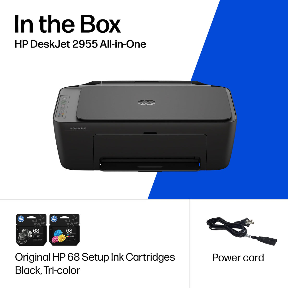HP DeskJet 2955 Color Inkjet Printer | Wireless | All-in-One | Easy Home Printing | Color Documents | Mobile Compatibility | Print, Scan & Copy | Ideal for Home Use