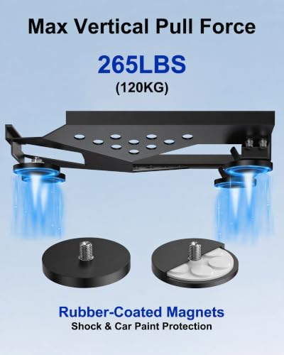 for Starlink Mini Mount, Magnetic Starlink Mini Car Mount Base Suction Cup Accessories Truck RV Flat Rack Roof Sunroof Kit Boat V4，for Camping, High-Speed & Extreme Conditions (Black)