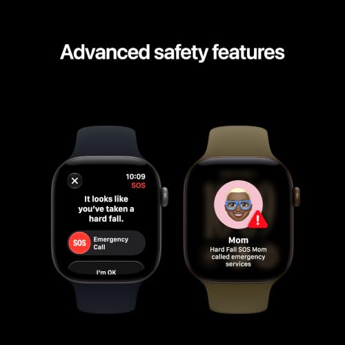 Apple Watch Series 12 GPS 42mm Smartwatch | Light Gold Aluminum Case, Sand Sport Band - S/M. Health + Fitness + Sleep Tracking, Heart Rate, Safety