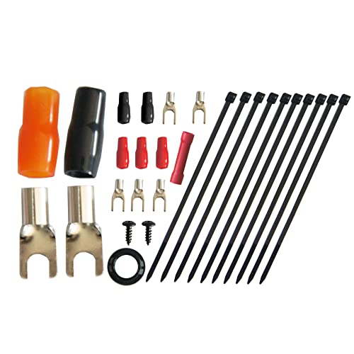 RD True 4 Gauge Car Audio Cable Amp Wiring Kit - 2 Channel Rock Direct CCA Power Cable Amplifier Install Wiring Kit