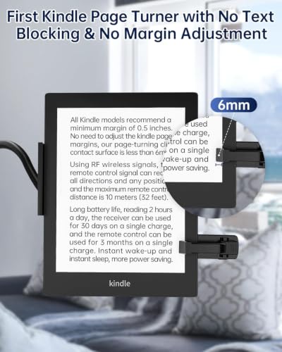 Kindle Stand with Remote Page Turner, Kindle Holder for Reading in Bed