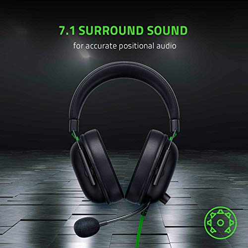 Razer BlackShark V2 X Gaming Headset: 7.1 Surround Sound - 50mm Drivers - Memory Foam Cushion - For PC, PS4, PS5, Switch - 3.5mm Audio Jack - Black