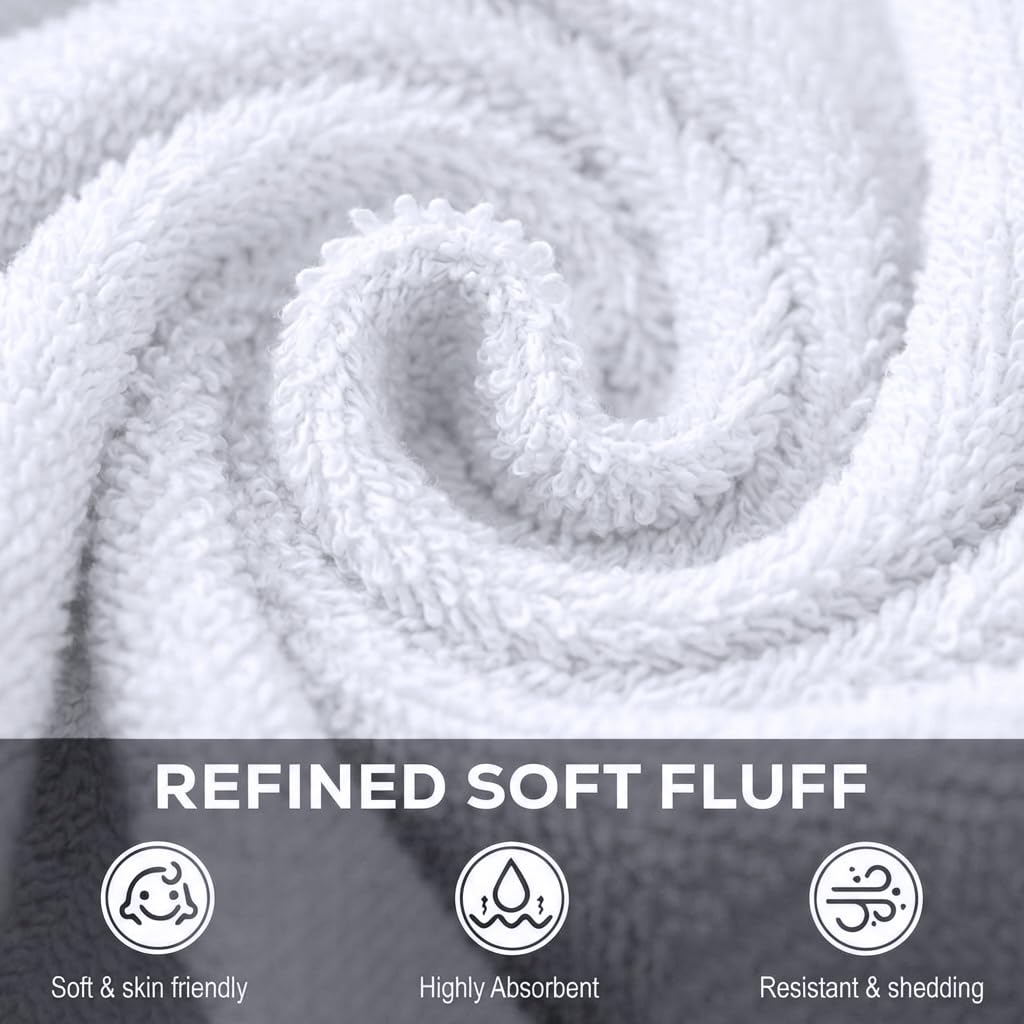 Utopia Towels 24 Pack Washcloths, 12x12 in, 100% Cotton, White | Premium 100% Ring Spun Cotton Face Cloths Absorbent, Fast Drying Soft Feel Fingertip Towels for Daily Use