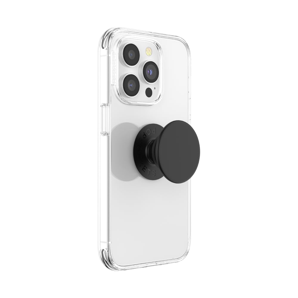 PopSockets Adhesive Phone Grip, Holder- Black | Anti-Drop, Kickstand, Secure Comfortable Hold, Black, Create a Mobile Phone Outfit