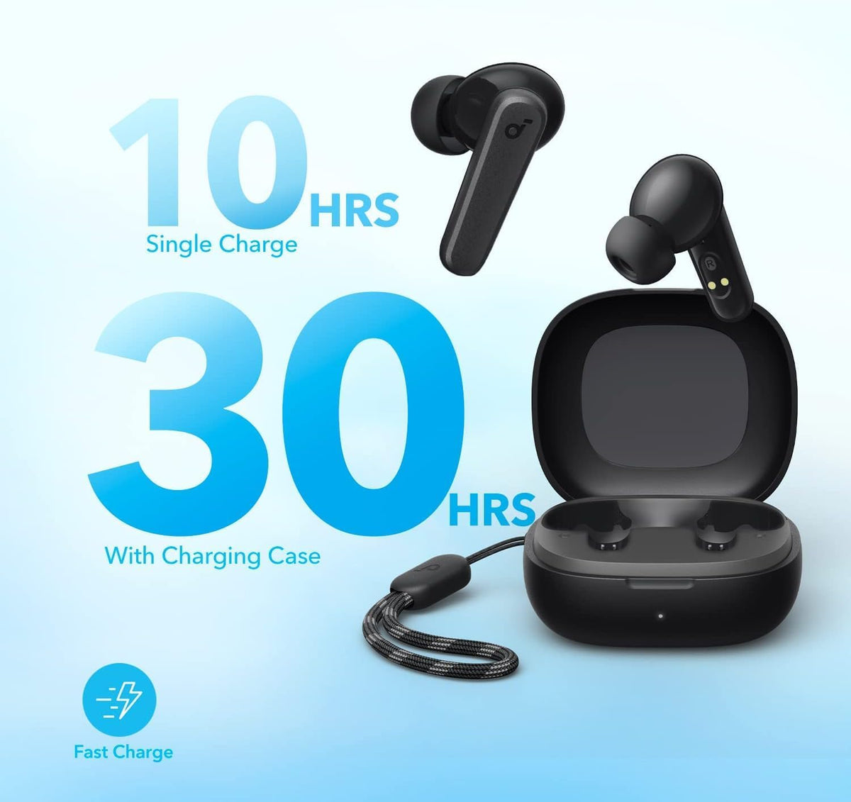 Soundcore by Anker P20i True Wireless Earbuds, with Big Bass, 30H Playtime | Bluetooth 5.3, Water-Resistant, 2 Mics for AI Clear Calls, 22 Preset EQs, Customization via App