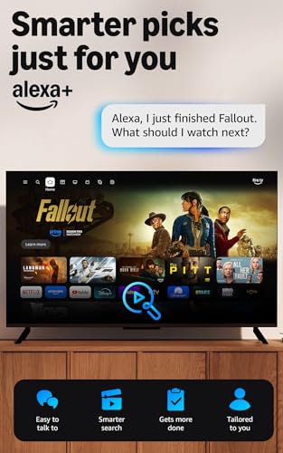 Amazon Fire TV Stick HD (newest model), free & live TV, Alexa Voice Remote, powered by the TV, effortless setup, find shows faster with Alexa+