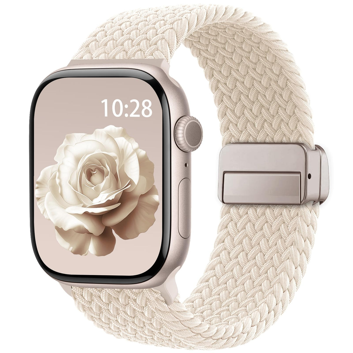 Braided Stretchy Magnetic Sport Band for Apple Watch Bands for Women Men | Soft Nylon Solo Loop 38mm 40mm 41mm 42mm 44mm 45mm 46mm 49mm, Strap for iWatch Series 12 11 10 9 8 7 6 5 4 3 2 1 SE Ultra