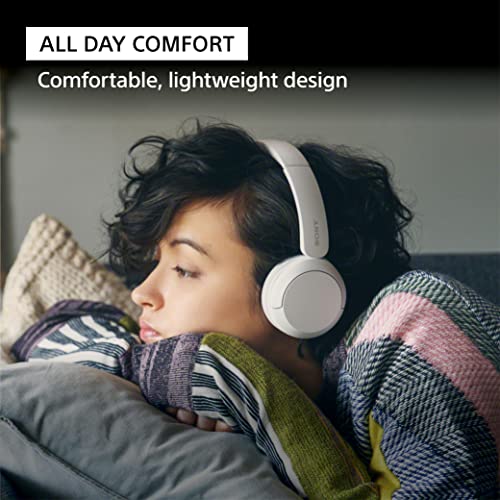 Sony WH-CH520 Wireless On-Ear Bluetooth Headphones with Microphone, Black | Comfortable Lightweight Design, Up to 50 Hrs Battery with Quick Charging, Multipoint Connection, Clear Calls, Swivel design