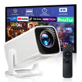 Mini Projector with 4K Support, Portable Short Throw Proyector | Electric Focus&Keystone, 270° Rotatable Stand, Compatible with TV Stick, Phone & Laptop, Holiday Gift Idea