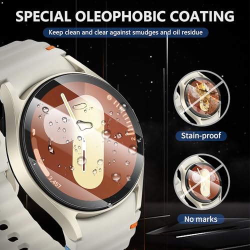 Suoman 4-Pack Screen Protector for Samsung Galaxy Watch 7/6/5/4 40mm | Tempered Glass Protectors Perfectly Fit for Samsung Galaxy 40 mm Smartwatches