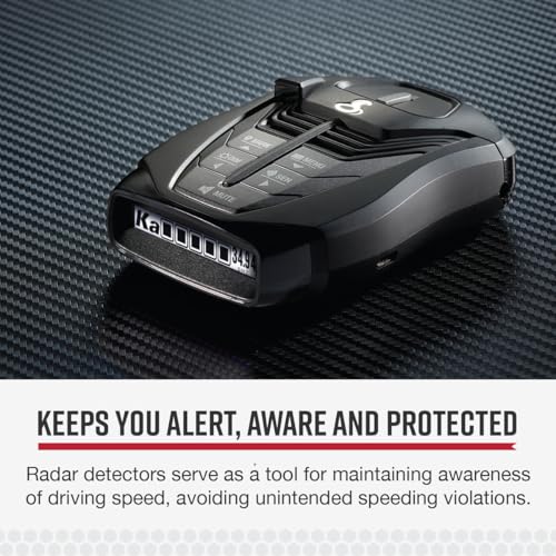 Cobra RAD 480i Laser Radar Detector, Long Range Detection, Bluetooth, Black | Apple CarPlay and Android Auto Compatible, LaserEye Front and Rear Detection, Digital Signal Processing