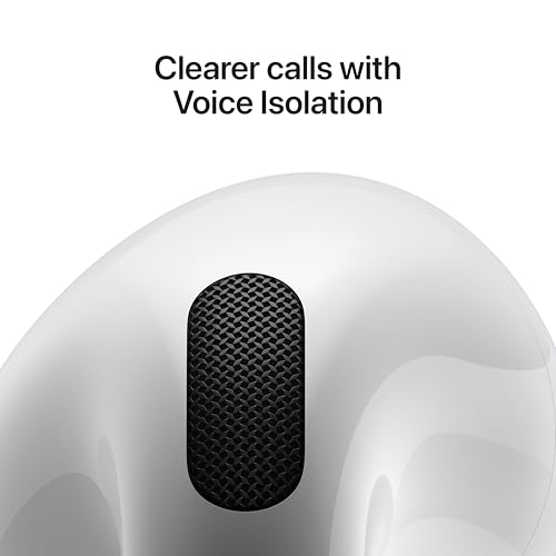 Apple AirPods 4 Wireless Earbuds | Bluetooth Headphones, Personalized Spatial Audio, Sweat & Water Resistant, USB-C Charging Case, H2 Chip