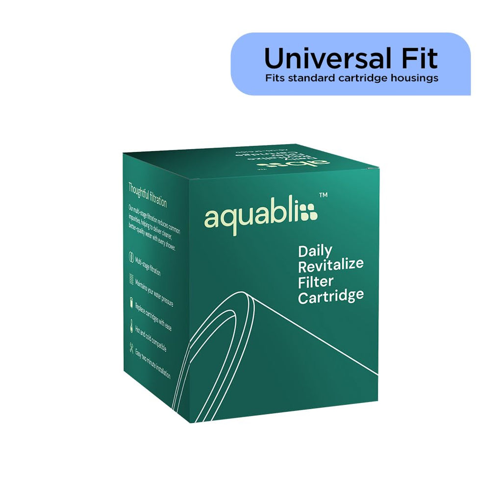 Aquabliss SFC100 Daily Revitalize Filter Cartridge | Vitamin C shower filter cartridge, vitamins and minerals infusion, softer-feeling skin, healthier hair, SFC100