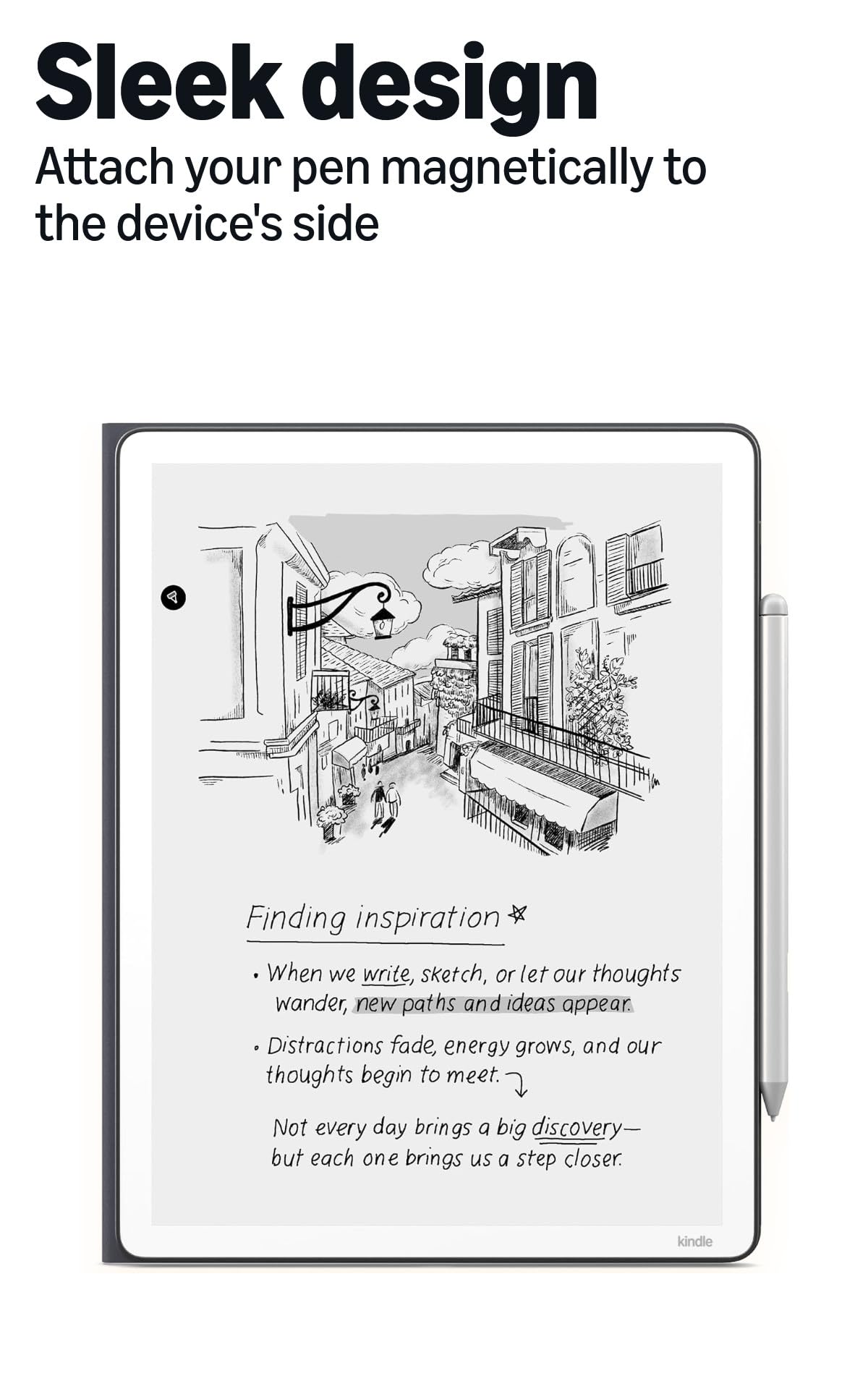 Amazon Kindle Scribe Executive Folio Cover with Magnetic Attach, Sleek Protective Case - Premium Leather