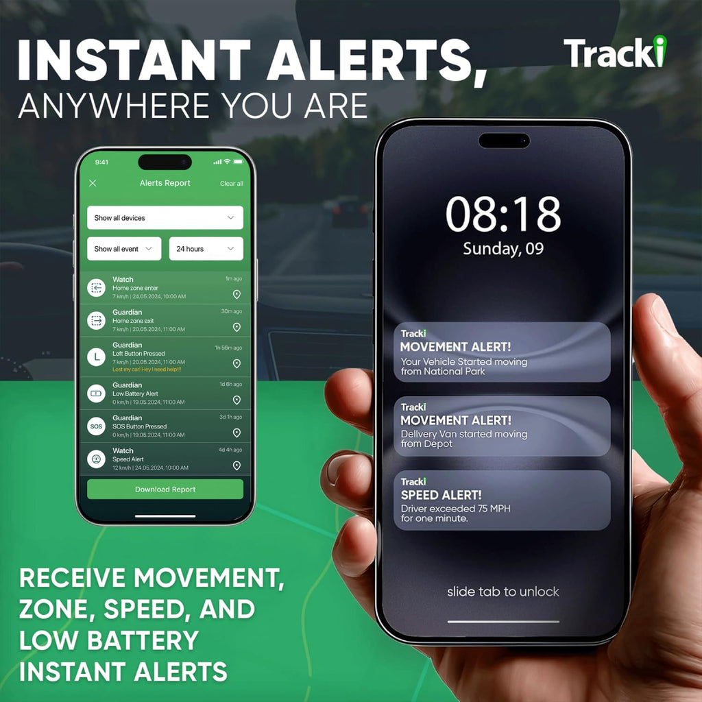 Tracki Pro GPS Tracker for Vehicles, 4G LTE, Long Battery Life | Magnetic, Assets & Car Real-Time Tracking, Subscription Required, Cancel Anytime, Hidden