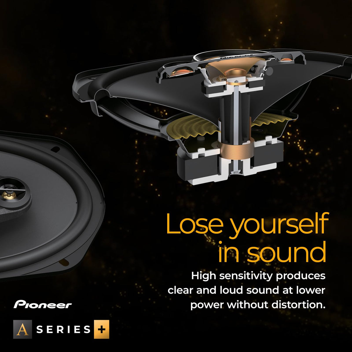 Pioneer A-Series Plus TS-A1681F 6.5" 4-Way Coaxial Car Speakers 350W Max | Ideal Factory Upgrade, Balanced Sound + Smooth Treble, Enhanced Bass, Installation Adaptors Included