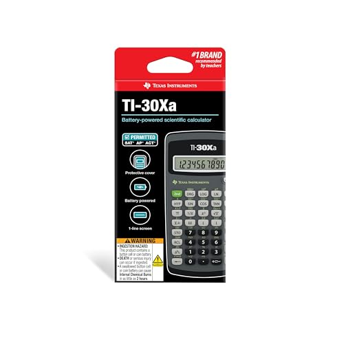 Texas Instruments TI-30Xa Scientific Calculator | Basic, battery-operated; One-line display for general Math and Science