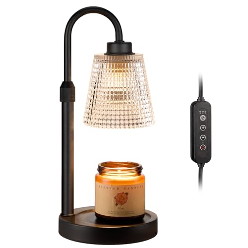 Innqoo Candle Warmer Lamp with Timer Home Decor Birthday Gifts for Women | Dimmable Candle Warmer for Jar Candles, Height Adjustable Wax Warmer,Halloween Decorations House Warming Gifts New Home